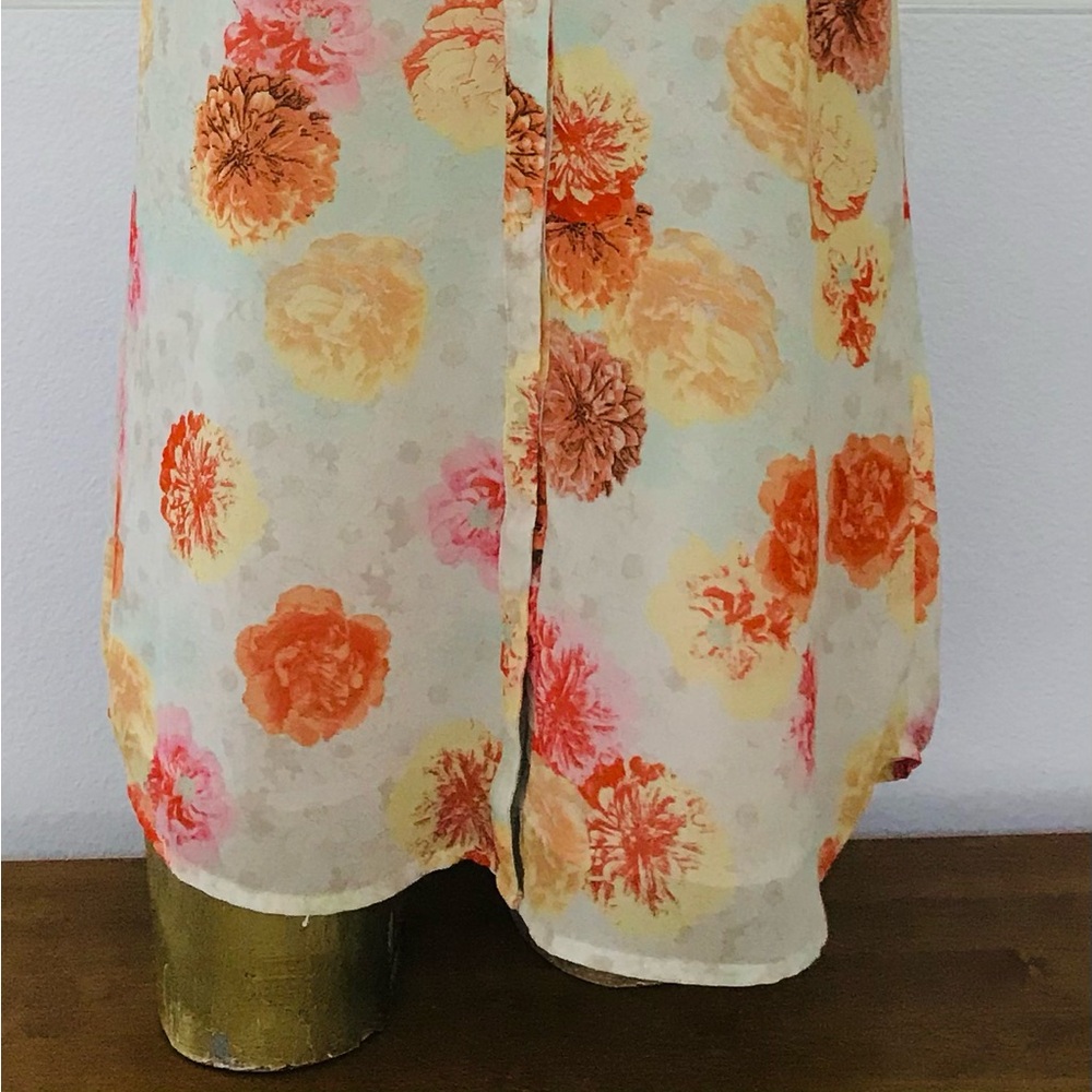 SKIES ARE BLUE Floral Sleeveless TUNIC TOP Size XS (Oversized) - Picture 6 of 8